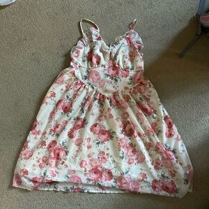Floral rose SHEIN sun dress